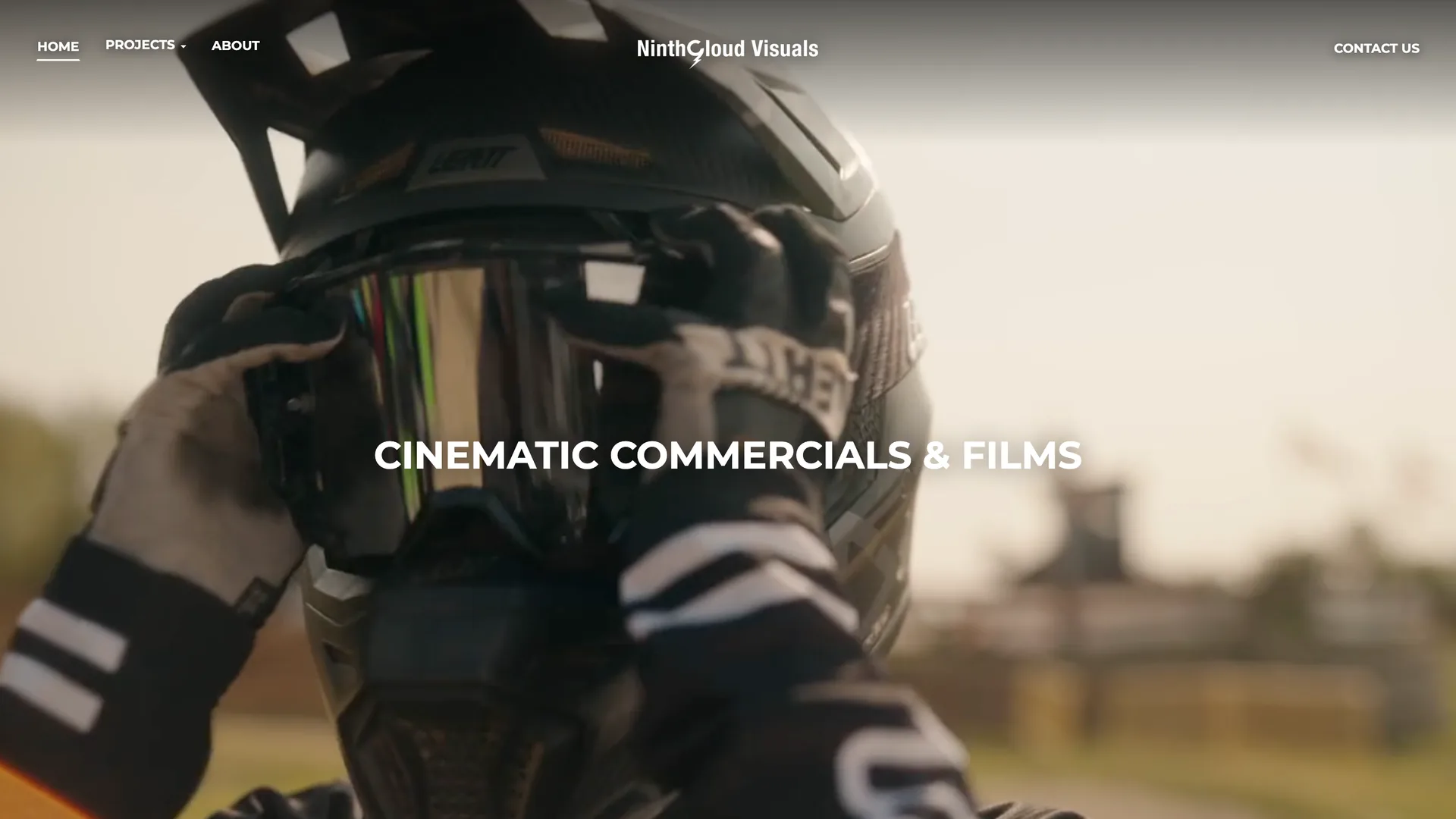 The NinthCloud Visuals website, home page