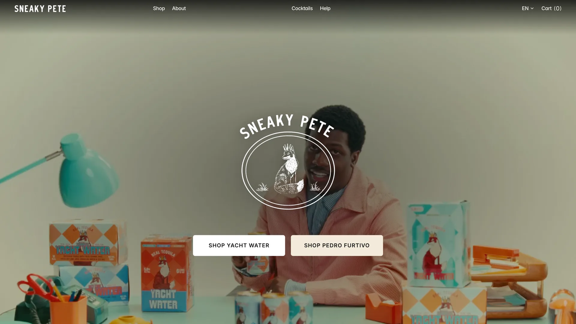 The Sneaky Pete Spirits website, home page